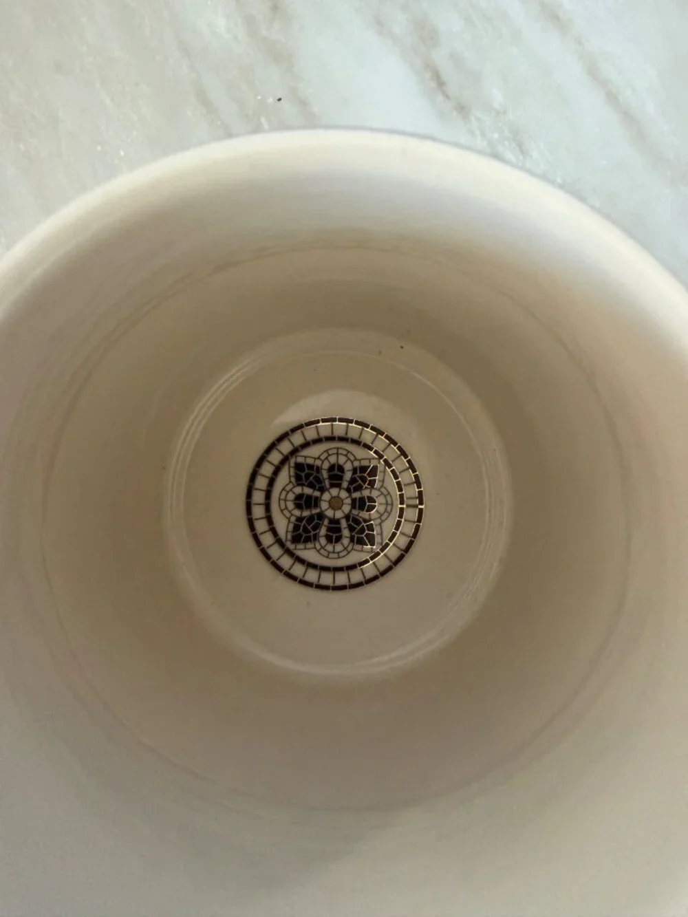 Anthropologie Monogram Mug With Honeycomb & Gold Detailing - Letter L